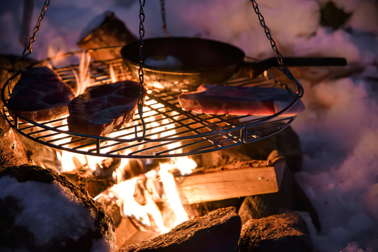 Campfire Cooking: Cooking on a Campfire Grill