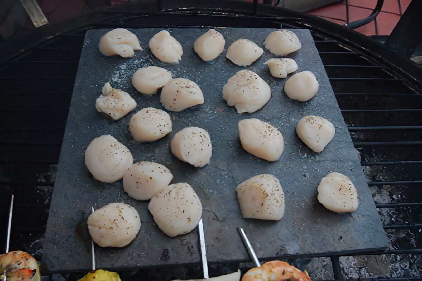 grill skillet scallops