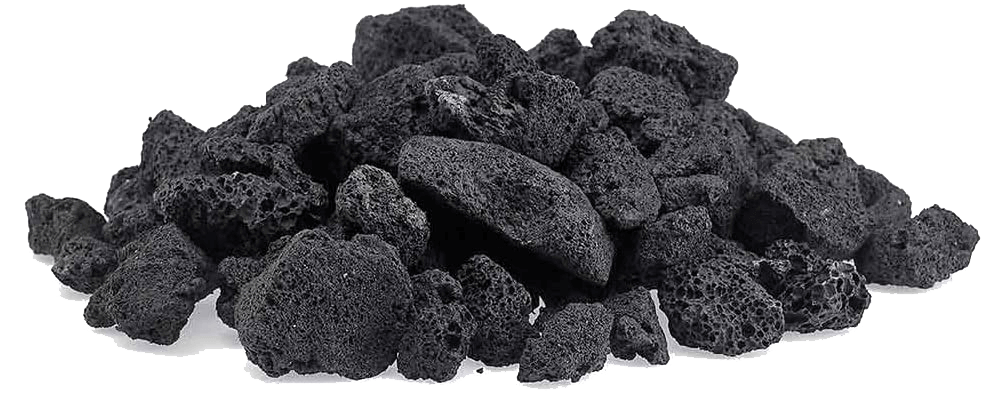black lava rock